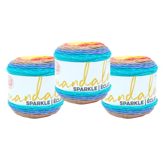 3 Pack Lion Brand® Mandala® Sparkle Yarn
